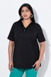 T-shirt dal taglio svasato con scollo a V decorato e mezze maniche