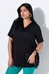 T-shirt dal taglio svasato con scollo a V decorato e mezze maniche