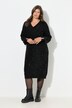 Robe en maille. Décolleté V et manches longues