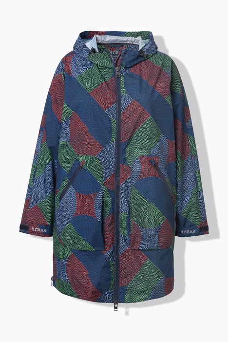 Regenmantel, wasserdicht, A-Linie, Seiten-Zipper, Kapuze