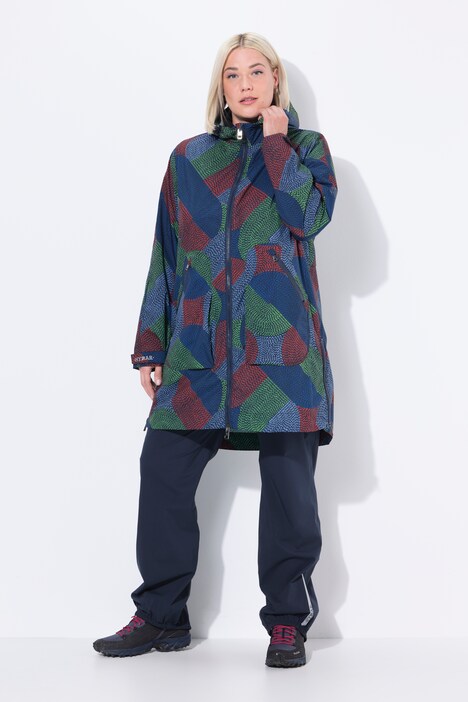 Regenmantel, wasserdicht, A-Linie, Seiten-Zipper, Kapuze