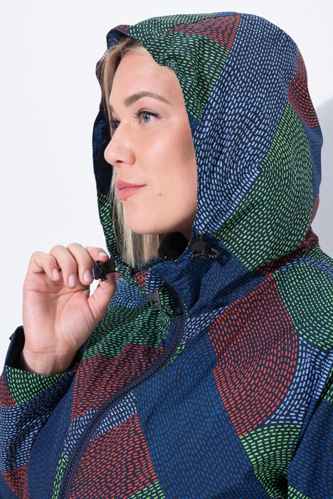 Regenmantel, wasserdicht, A-Linie, Seiten-Zipper, Kapuze