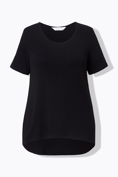 Strikket T-shirt, A-form, pyntefolder i ryggen