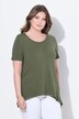 Strikket T-shirt, A-form, pyntefolder i ryggen