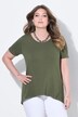 Strikket T-shirt, A-form, pyntefolder i ryggen