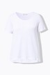 Strikket T-shirt, A-form, pyntefolder i ryggen