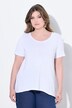 Strikket T-shirt, A-form, pyntefolder i ryggen