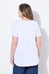 Strikket T-shirt, A-form, pyntefolder i ryggen
