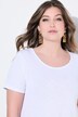 Strikket T-shirt, A-form, pyntefolder i ryggen