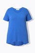 Knitted shirt, A-line, decorative pleat at the back