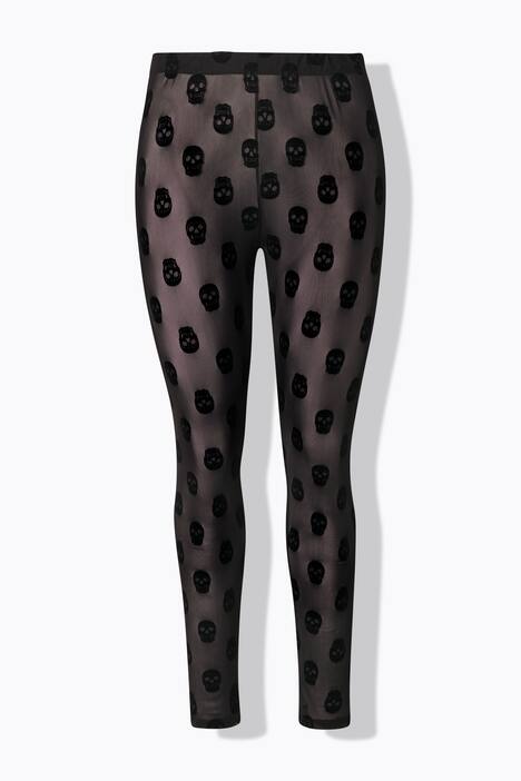 Medias-Leggings, calaveras, malla