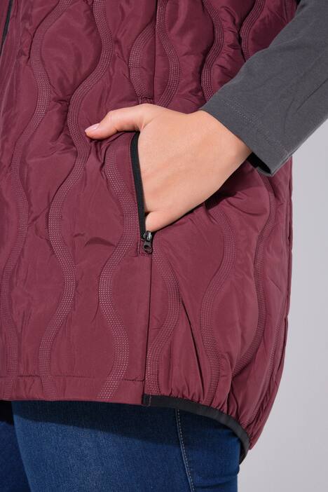 HYPRAR bodywarmer met gelaserd stiksel, waterafstotend, capuchon