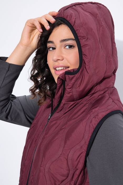 HYPRAR bodywarmer met gelaserd stiksel, waterafstotend, capuchon