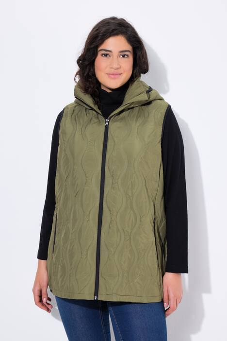HYPRAR bodywarmer met gelaserd stiksel, waterafstotend, capuchon