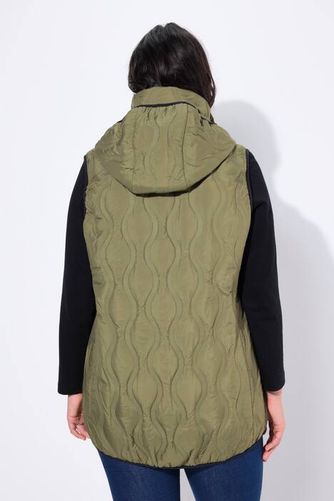HYPRAR bodywarmer met gelaserd stiksel, waterafstotend, capuchon
