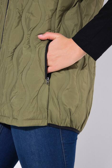 HYPRAR bodywarmer met gelaserd stiksel, waterafstotend, capuchon