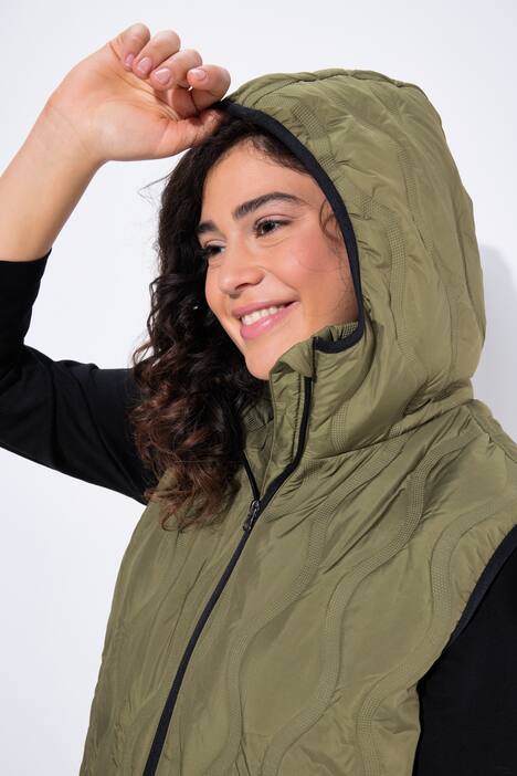 HYPRAR bodywarmer met gelaserd stiksel, waterafstotend, capuchon