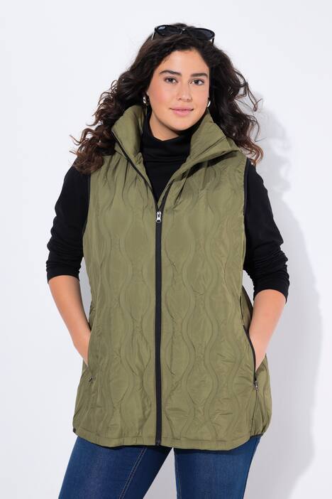 HYPRAR bodywarmer met gelaserd stiksel, waterafstotend, capuchon
