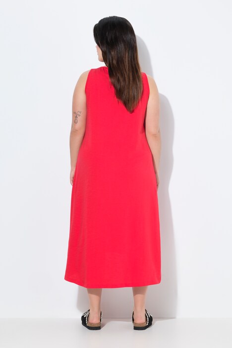 Midi-jurk, mouwloos, jersey