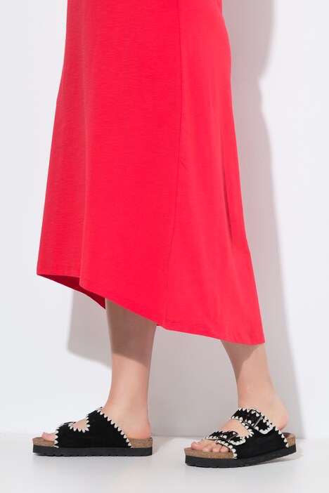 Midi-jurk, mouwloos, jersey