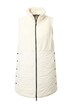 Dlouhá vesta, teddy flís / prošívaný materiál, postranní patentní knoflíky