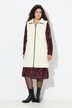 Lang vest, teddyfleece/quiltet, trykknapper i siden