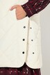 Lang vest, teddyfleece/quiltet, trykknapper i siden