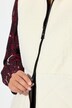Lang vest, teddyfleece/quiltet, trykknapper i siden