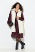 Lang vest, teddyfleece/quiltet, trykknapper i siden