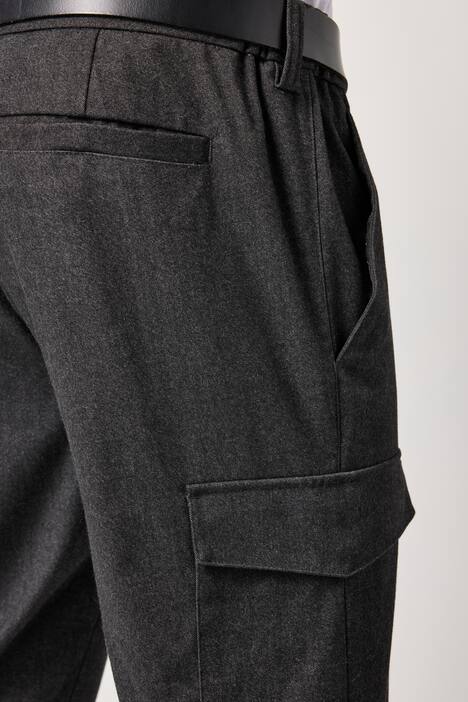 JP1880 Businesshose, Business, Wolloptik, Cargotaschen, Tapered Loose Fit, bis Gr. 72