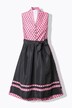Dirndl sans manches, costume traditionnel bavarois. Laçage et col montant