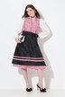 Dirndl sans manches, costume traditionnel bavarois. Laçage et col montant