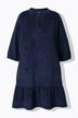 Corduroy Flounce Panel Dress
