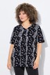 Maglia dal taglio svasato con lettere, scollo a V e mezze maniche