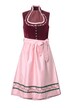 Sametový dirndl, výšivka, hranatý výstřih, bez rukávů