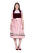 Sametový dirndl, výšivka, hranatý výstřih, bez rukávů