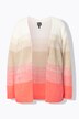 Chaqueta de punto, gradiente de color, sin cierre, manga larga