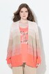 Chaqueta de punto, gradiente de color, sin cierre, manga larga