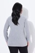 Merino trui, rolranden, V-hals, lange mouw