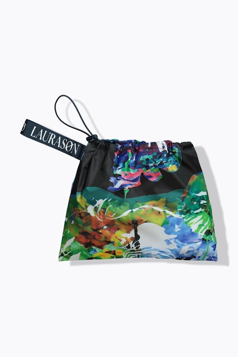 Functionele regencape, unisex, print, capuchon