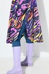 Poncho de pluie technique, modèle unisexe, capuche et imprimé coloré