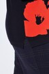 Maglione dal taglio oversize con fiori, collo alto e maniche lunghe