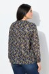 Bluse med metalliske linjer, A-form, rund hals, lange ærmer