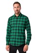 Kostkovaná košile JP1880, dlouhé rukávy, Kent límeček, Modern střih, do 8XL