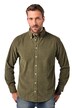 Manšestrová košile JP1880, dlouhé rukávy, límeček s knoflíky, Modern střih, do 7XL