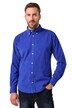 Manšestrová košile JP1880, dlouhé rukávy, límeček s knoflíky, Modern střih, do 7XL