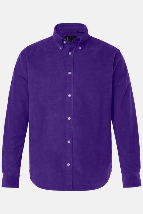 Chemise en velours côtelé JP 1880, manches longues et col à pointes boutonnées, coupe Modern Fit - jusqu'au 8 
