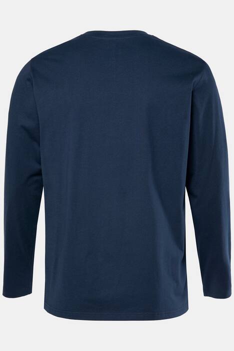 JP1880 Langarmshirt, Brustbadge, Rundhals, bis 8 XL