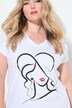 T-shirt motif femmes, coupe confortable