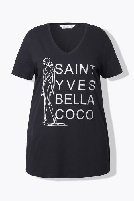 T-shirt dal taglio svasato con stampa fashion